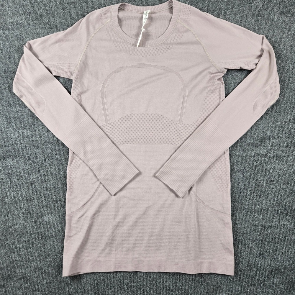 Lululemon Swiftly Tech Long Sleeve 2.0 Women Size 10 Mauve Pink Activewear Shirt